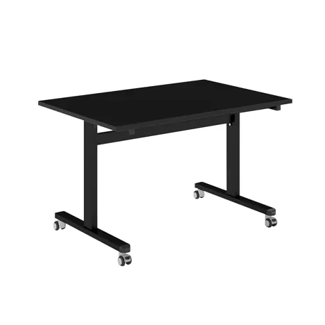 Pro Flip Rectangular Table - W1200 x D800 x H725mm - Black Legs - Black
